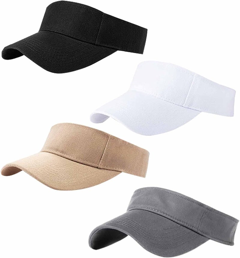 AZJ Store Sun Visor Hats for Women Men Adjustable UV Protection Outdoor Sports Golf Running Sun Caps - Image 1